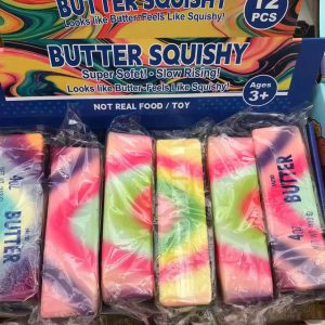 14cm Rainbow Tie-Dye Butter Stick Squishy