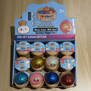 5.5cm Gold Glitter Bead Popping Squishy Bun