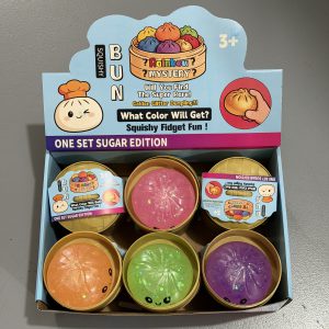 8.5cm Gold Glitter Expression Large Bun Squishy